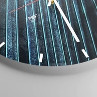 Clock face with lines