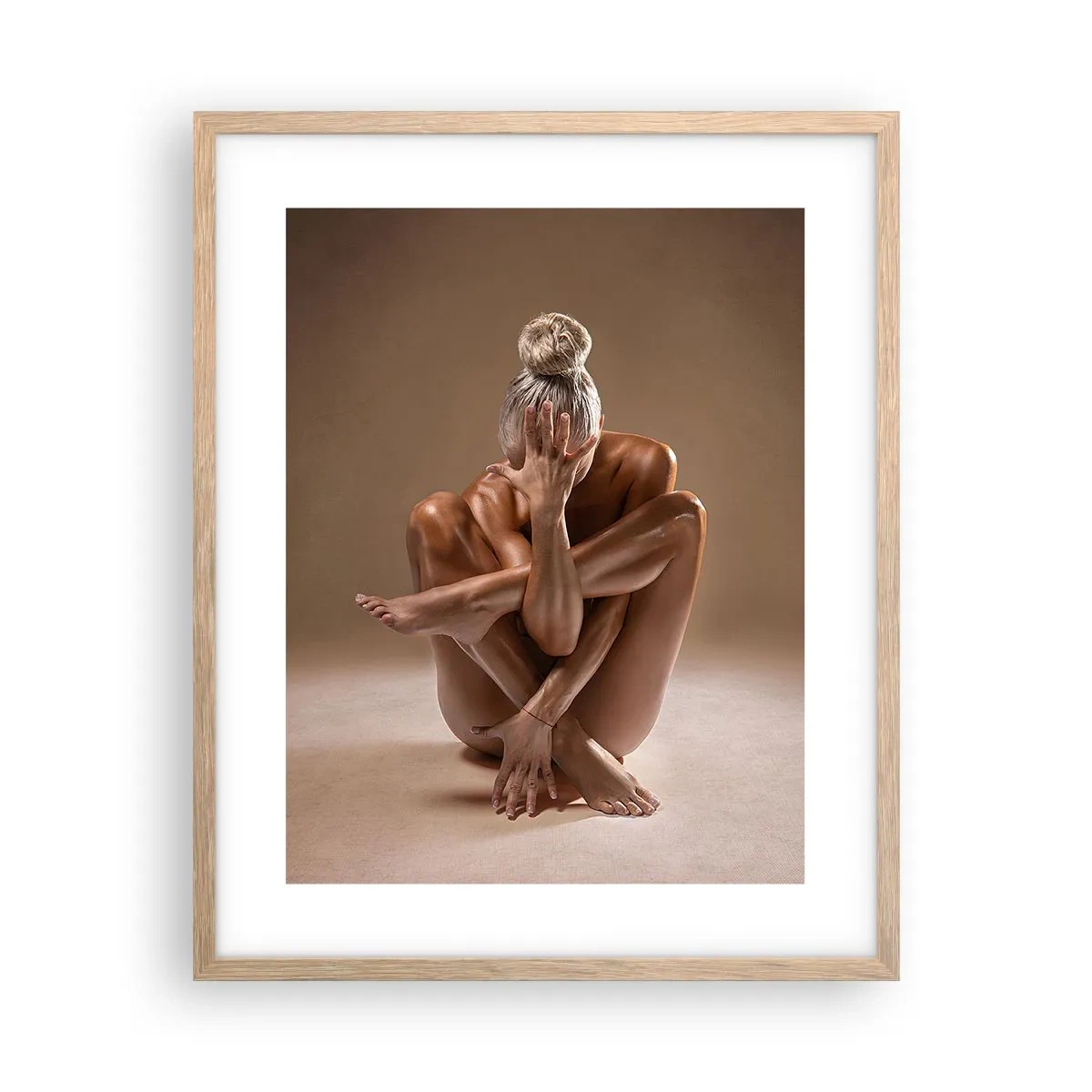 Poster in light oak frame - Unity of Body and Spirit - 40x50 cm