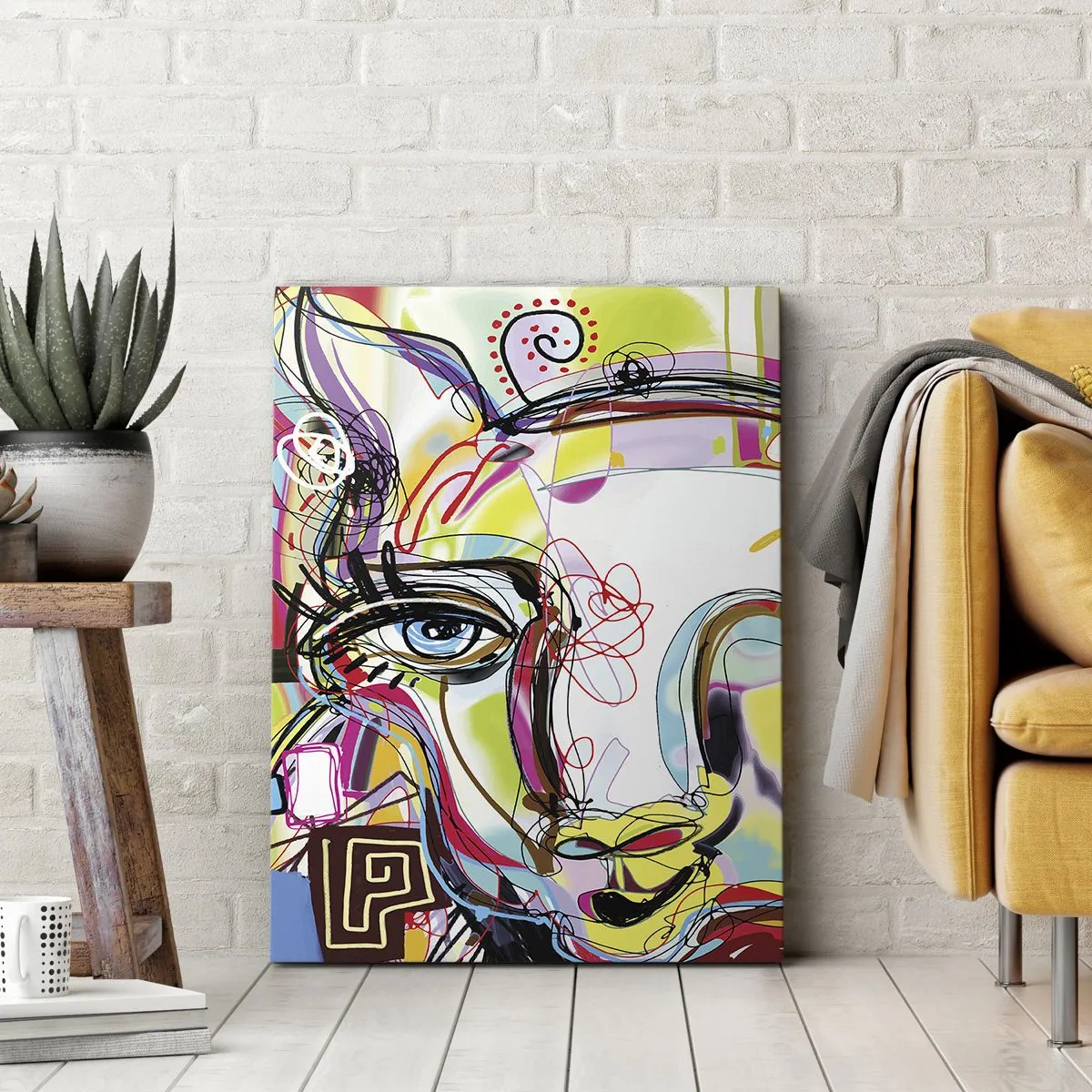 Canvas picture - Pretty Mama Cat - 70x100 cm