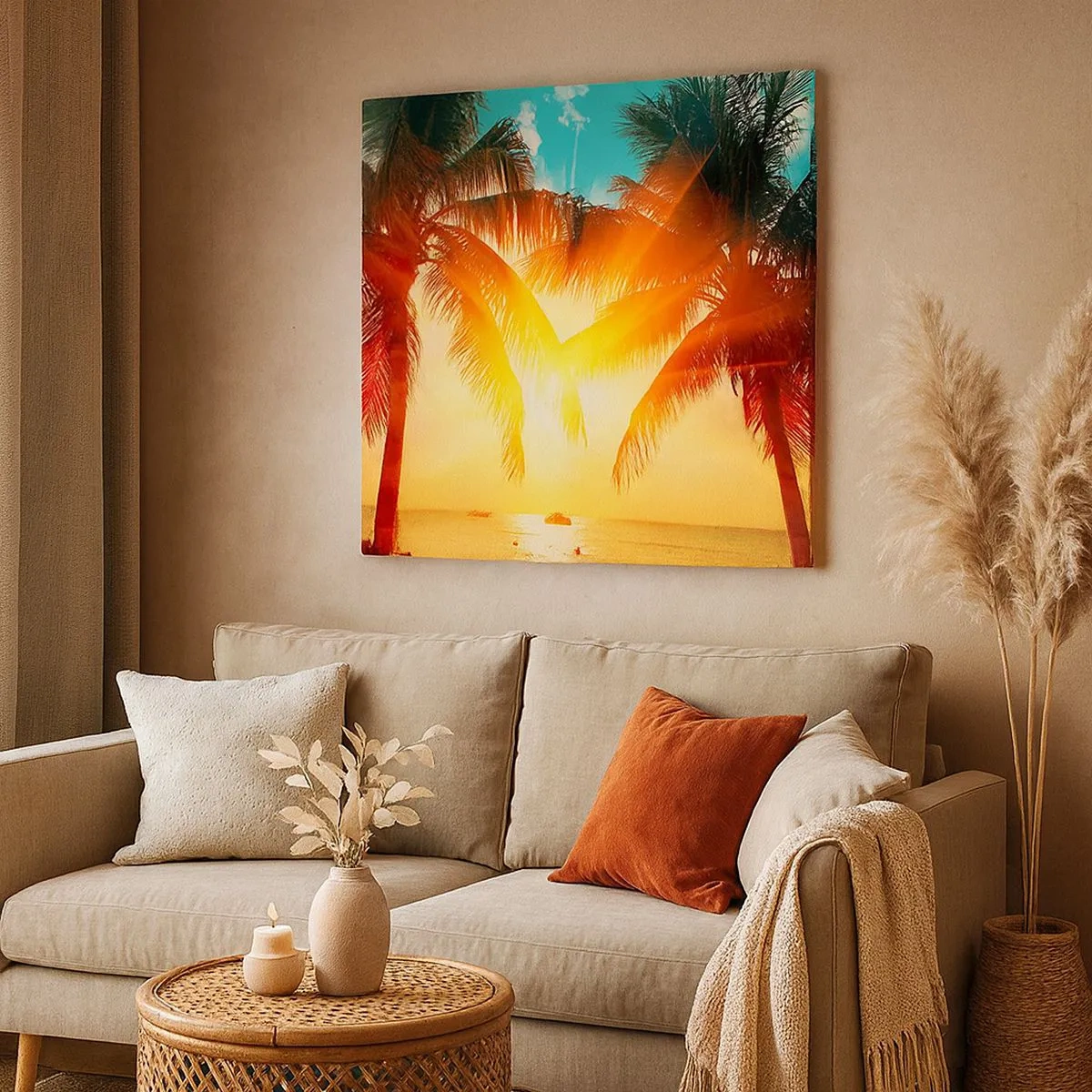 Canvas picture - Exotic Couple - 30x30 cm