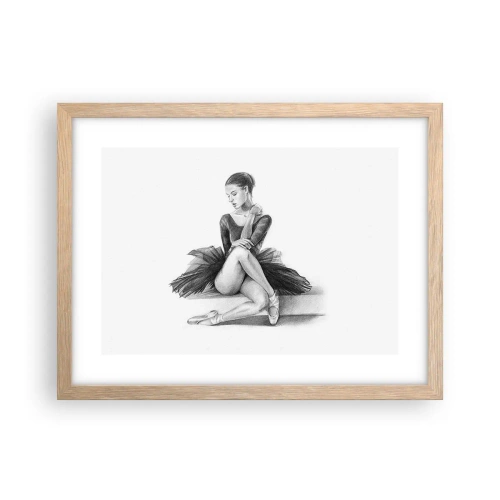Poster in light oak frame - Enchanted by a Dance - 40x30 cm