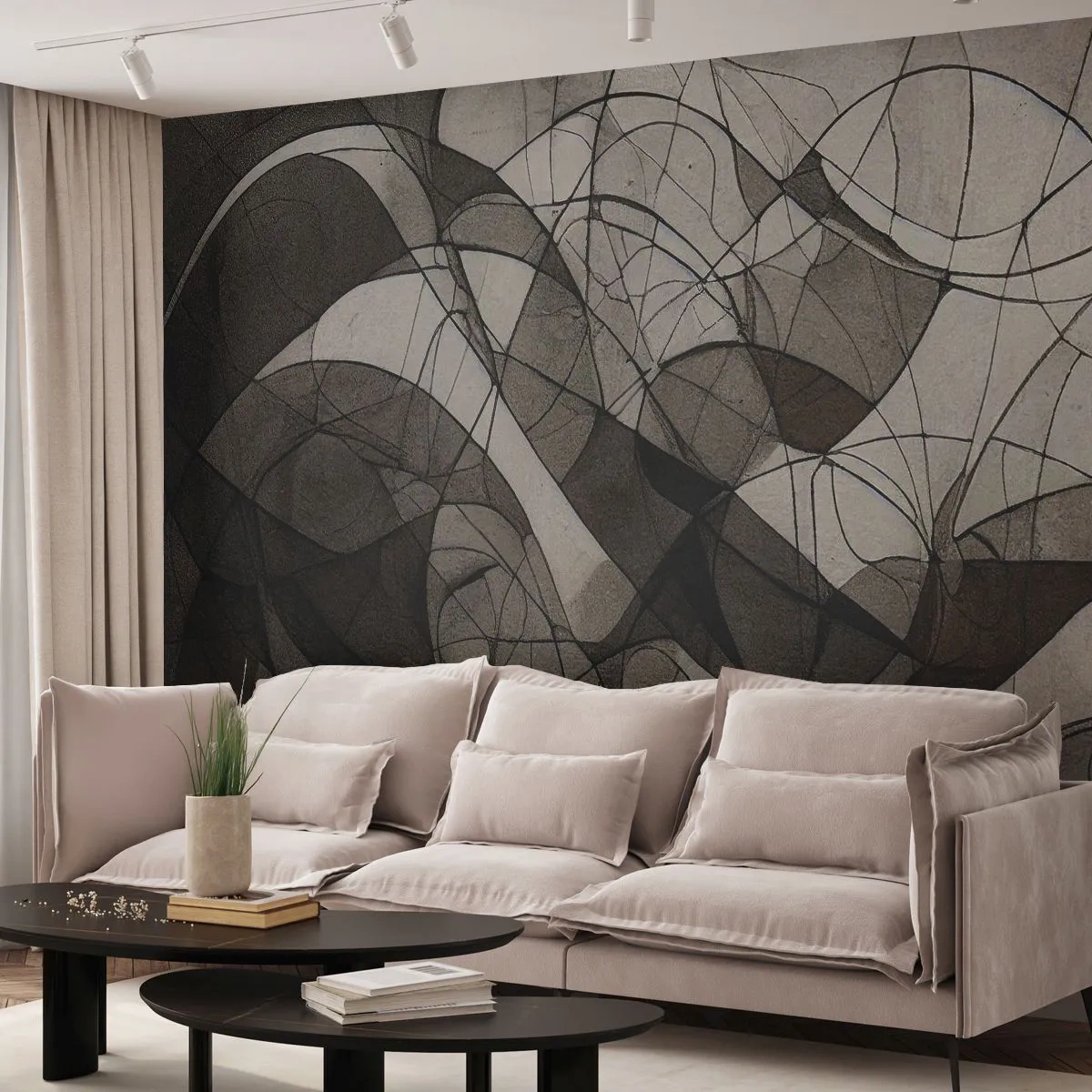 Self-Adhesive Photo Wallpaper Deluxe Sticker - Circulation of the Colours of the Earth - Piece, Contemporary, Crayon - 500x350 cm