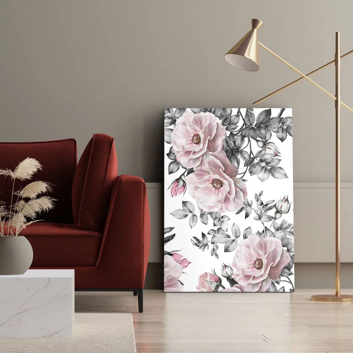 Canvas picture - Getting Lost in Rose Flowers - 50x70 cm