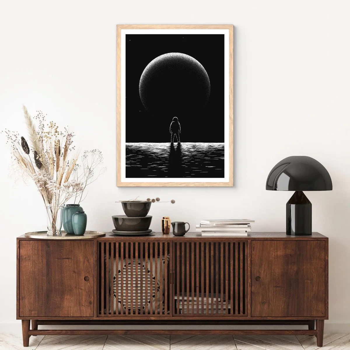 Poster in light oak frame - Face to Face - 30x40 cm