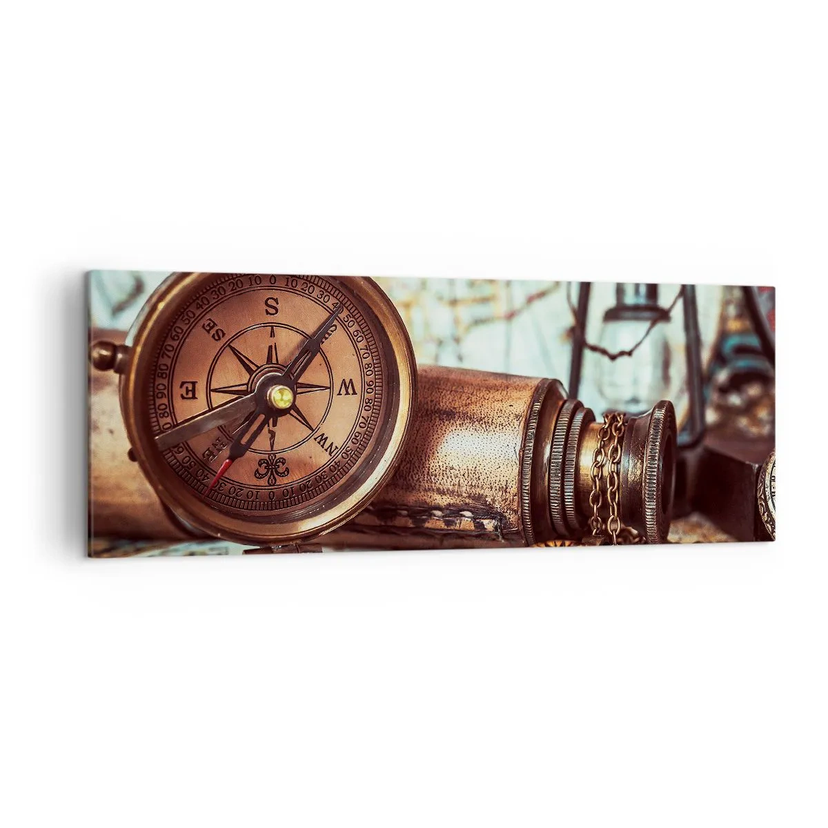 Canvas picture - Pirate Adventure in the Caribbean - 140x50 cm