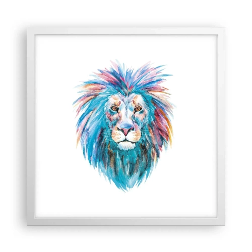 Poster in white frmae - Electrifying Aura - 40x40 cm