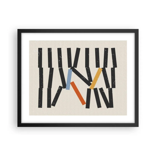 Poster in black frame - Domino - Composition - 50x40 cm