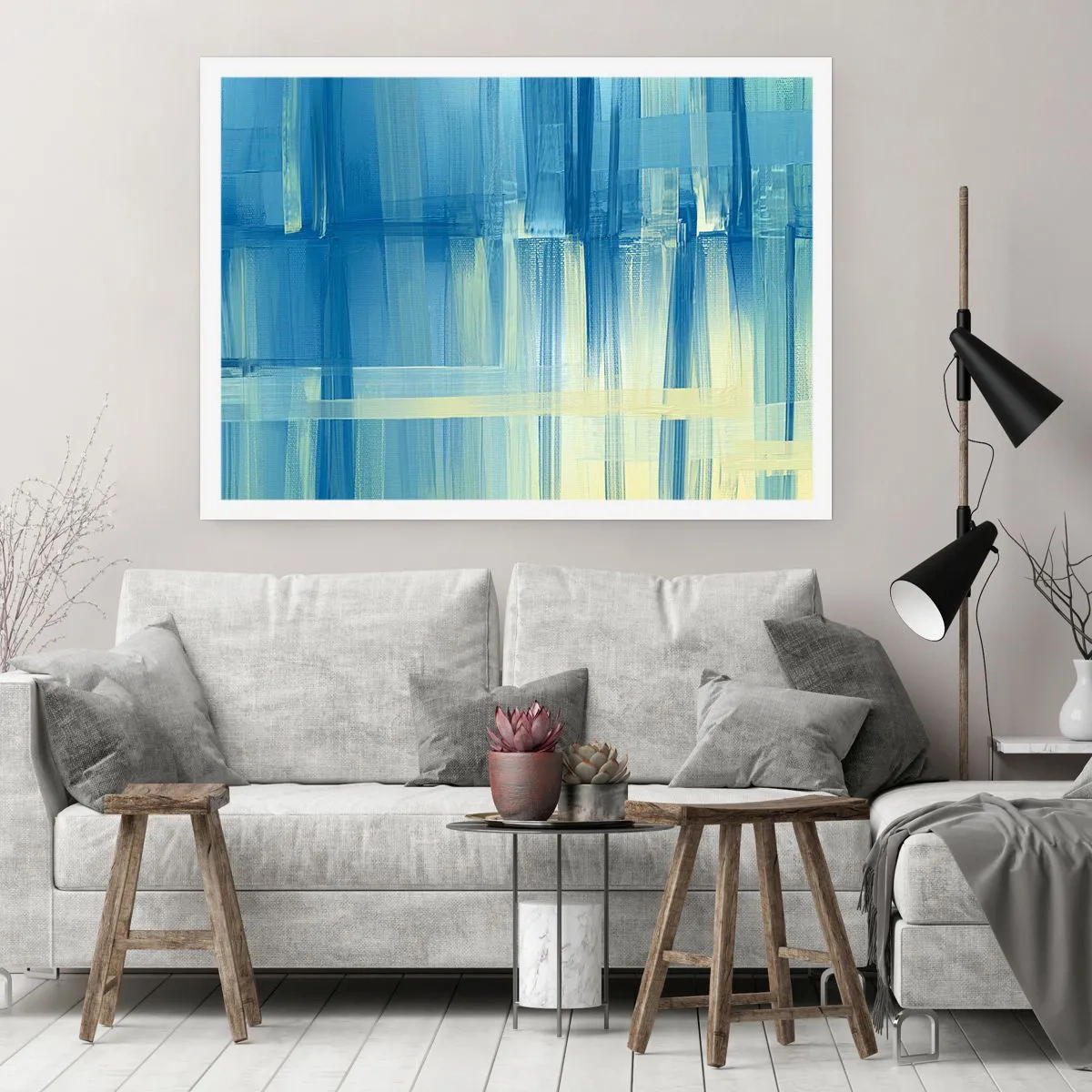 Poster - Composition In Turquoise - 40x30 cm