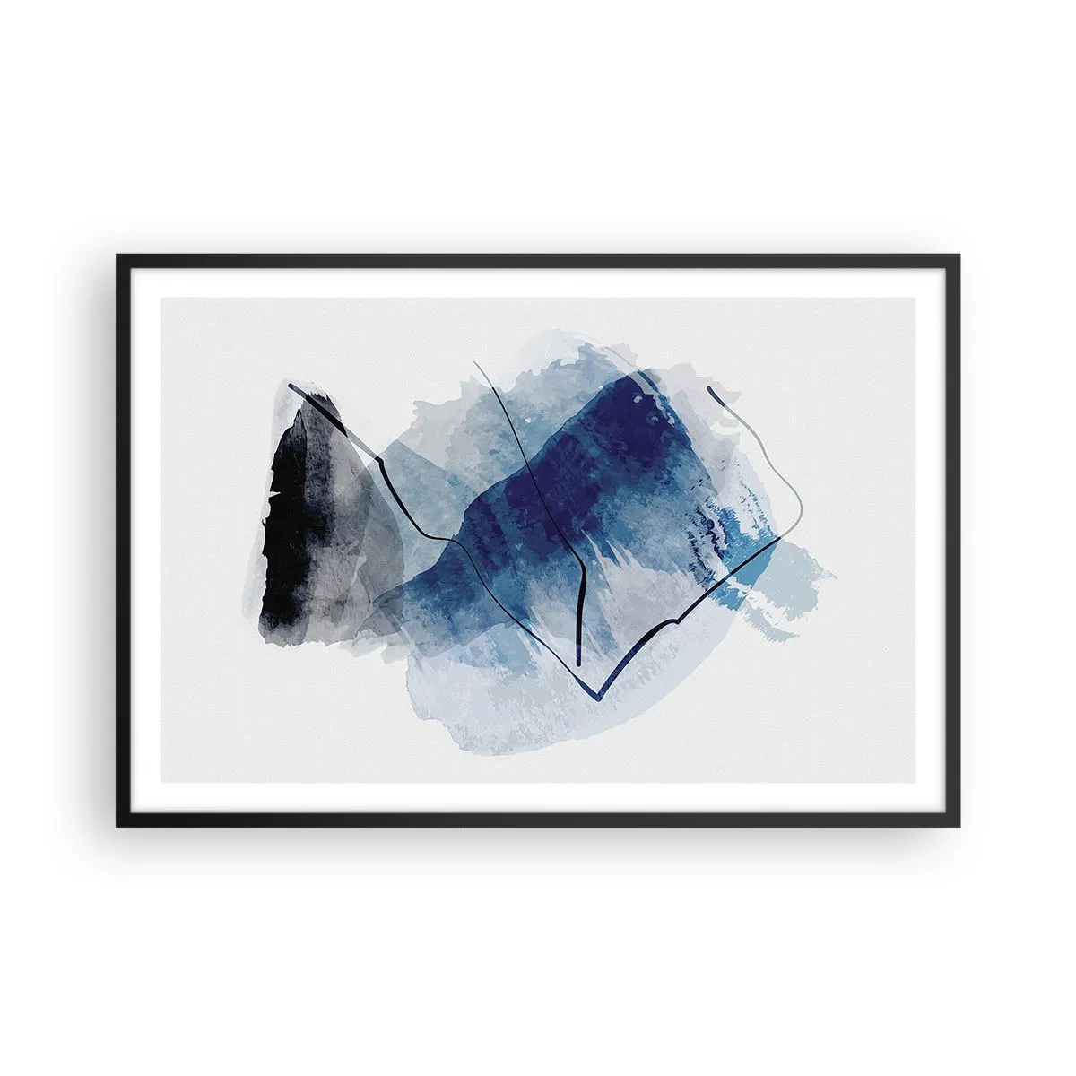 Poster in black frame - Ice Mountain - 91x61 cm