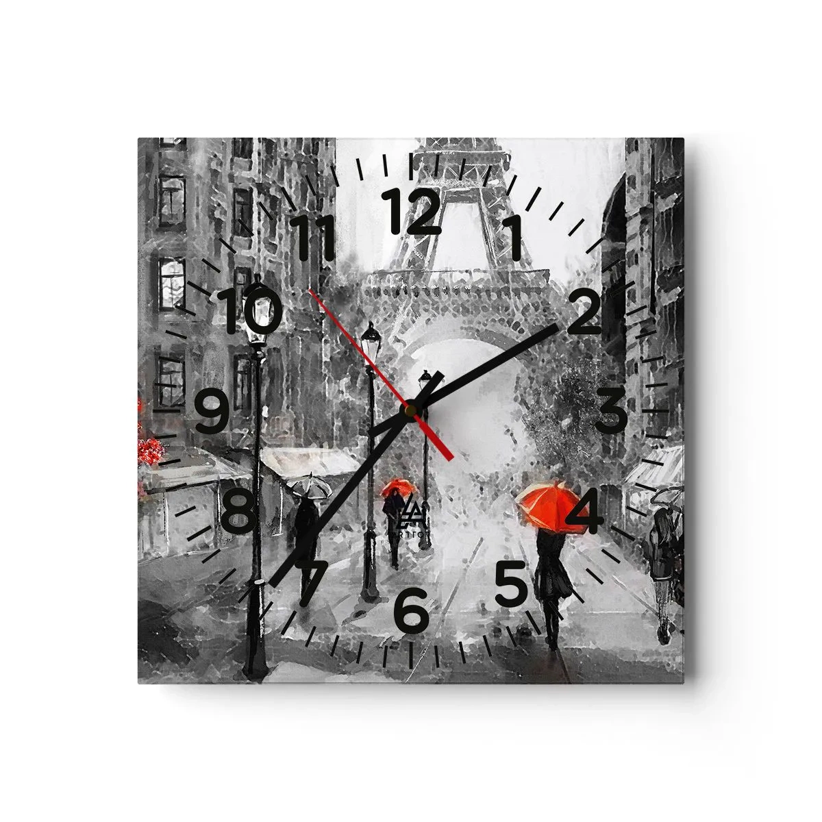 Wall clock - Clock on glass - All Roads Lead to Her - 30x30 cm