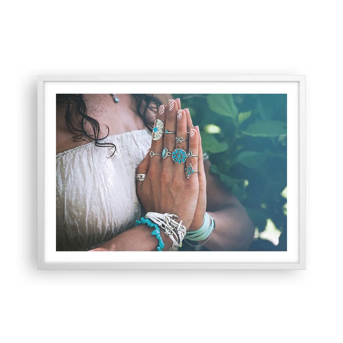 Poster in white frmae - Welcome to the Centre of Wellbeing - 70x50 cm