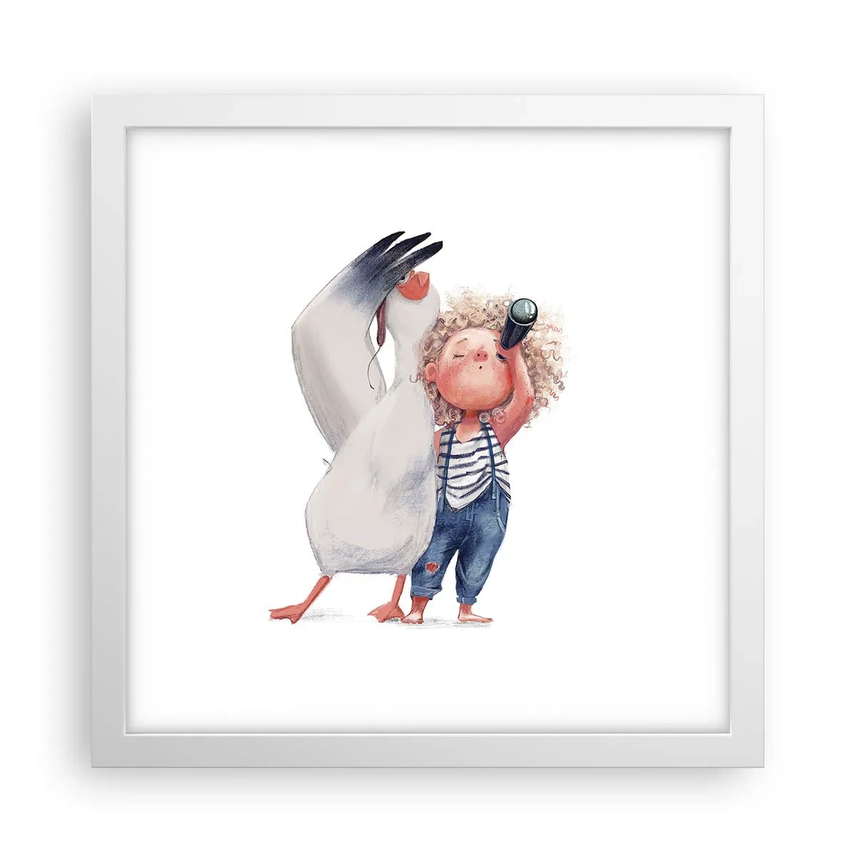 Poster in white frmae - Plan of a Great Journey - 30x30 cm