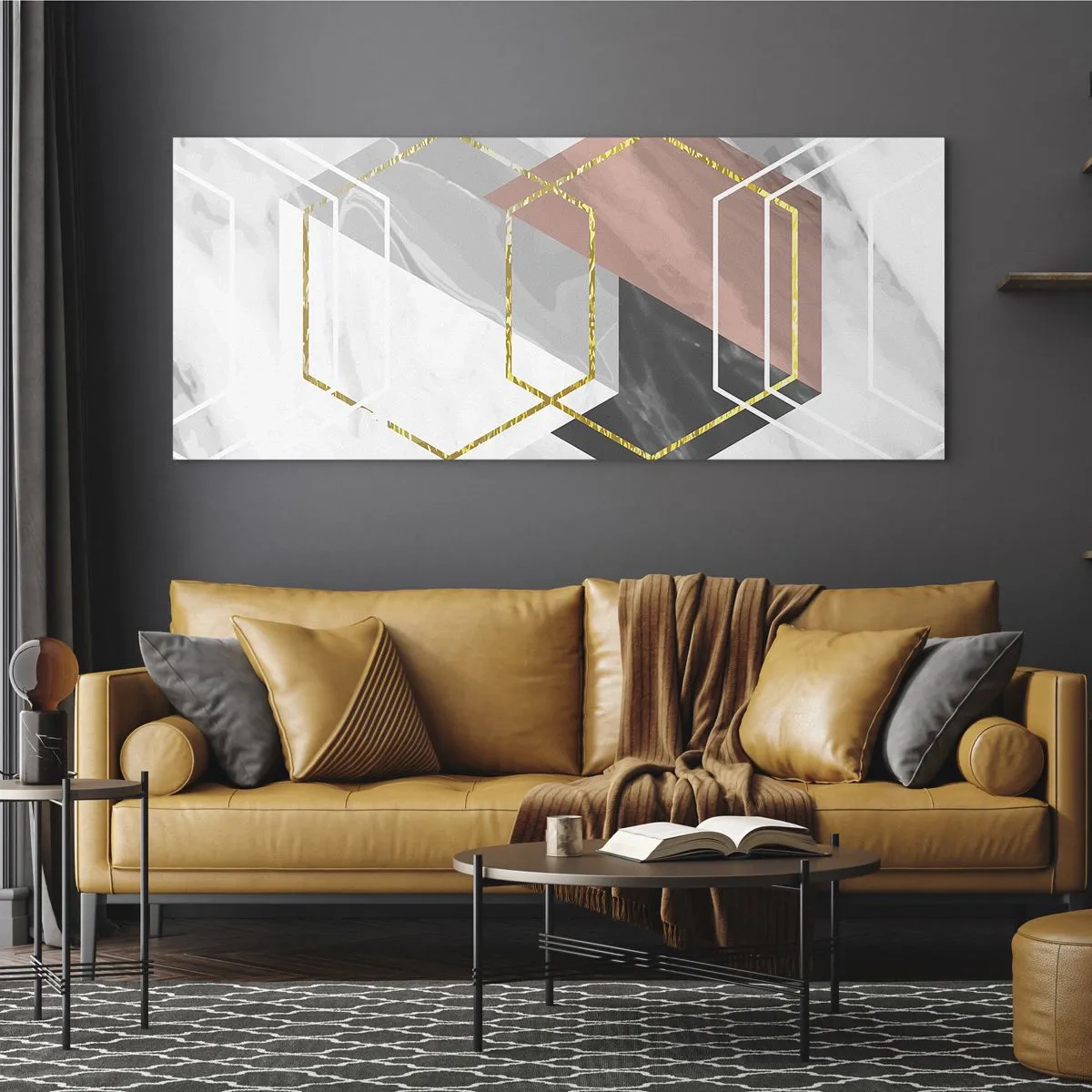 Glass picture - Chain Composition - 120x50 cm
