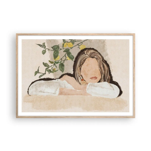 Poster in light oak frame - Beauty of the South - 100x70 cm