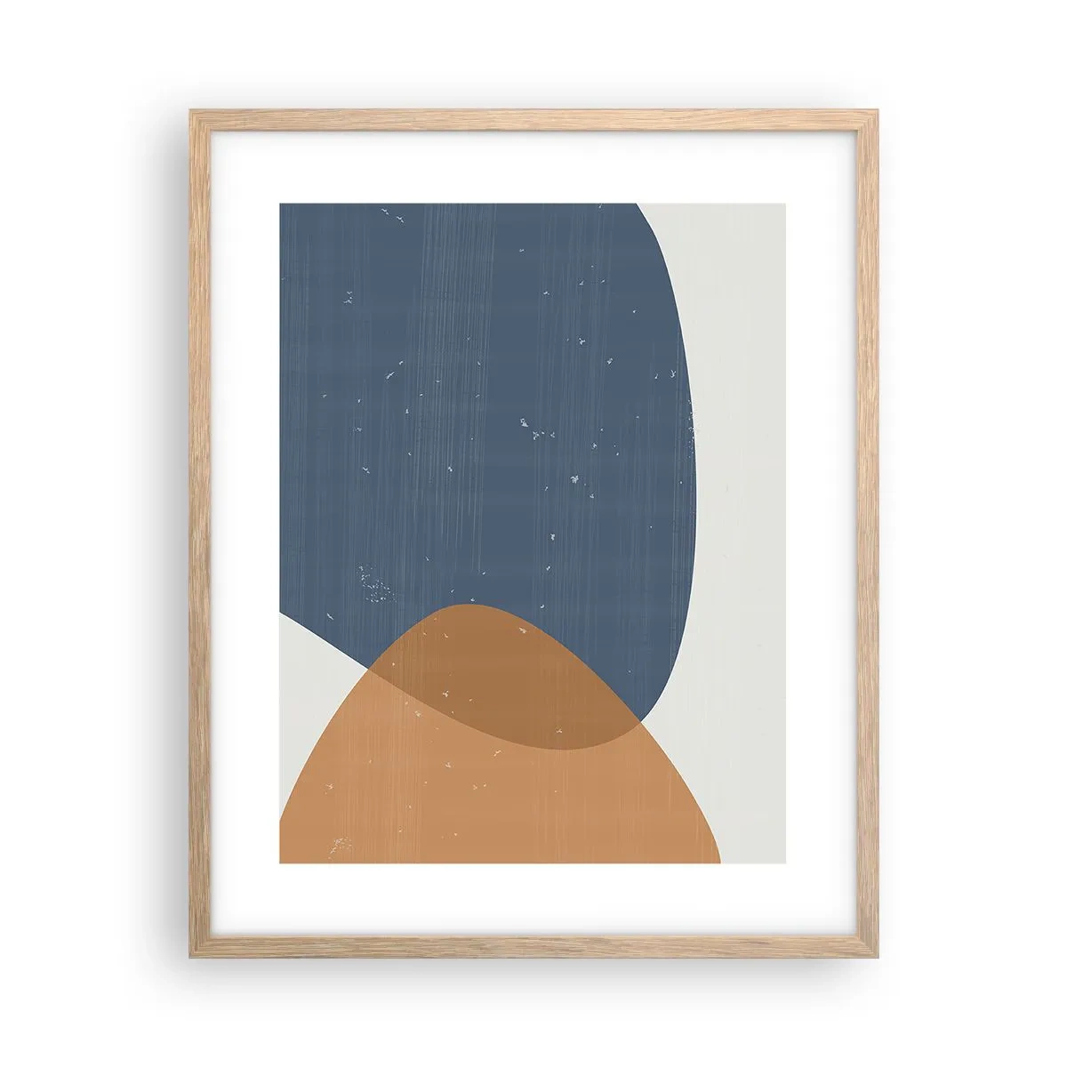 Poster in light oak frame - Ovals and Intersections - 40x50 cm