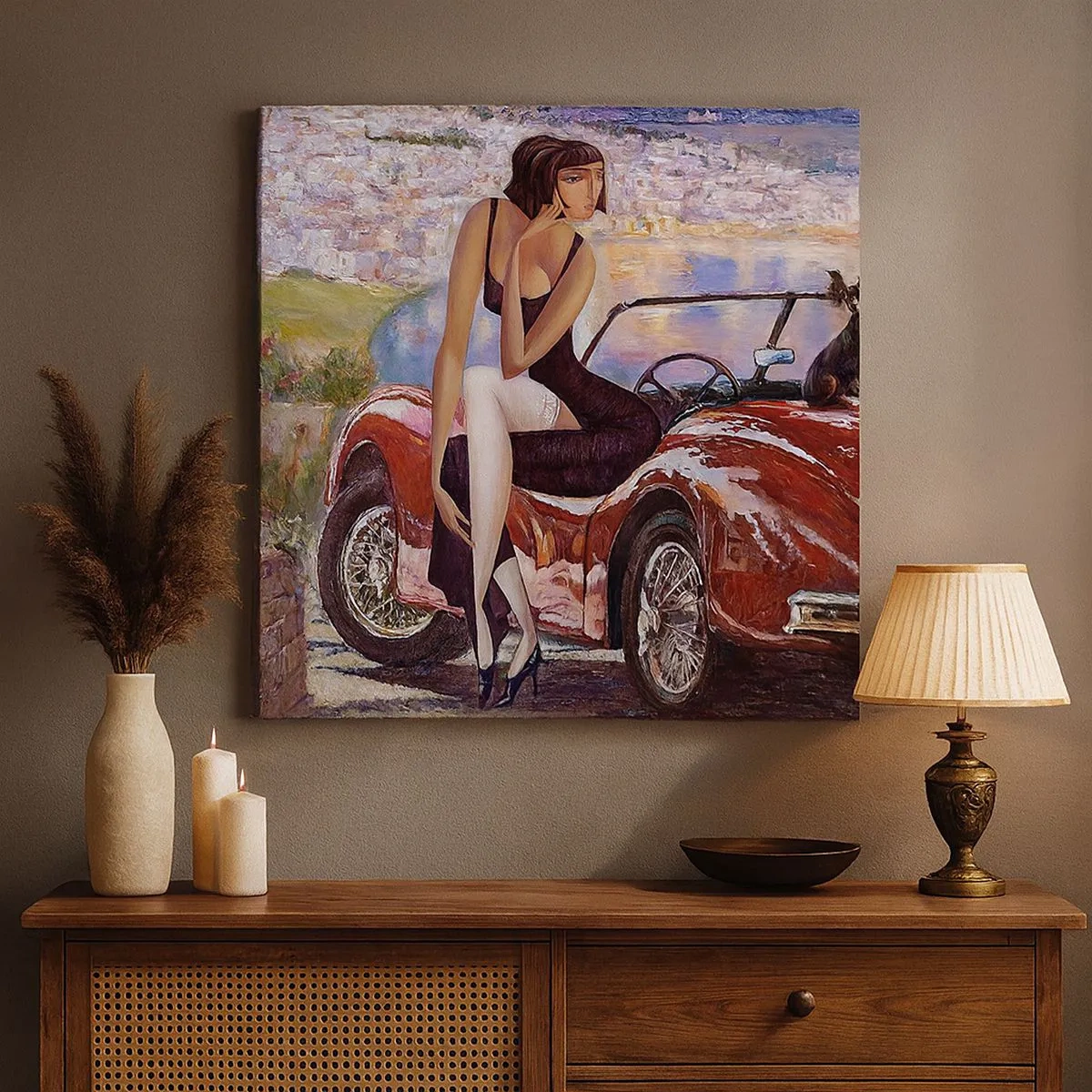 Canvas picture - Summer? Only in Riviera - 30x30 cm