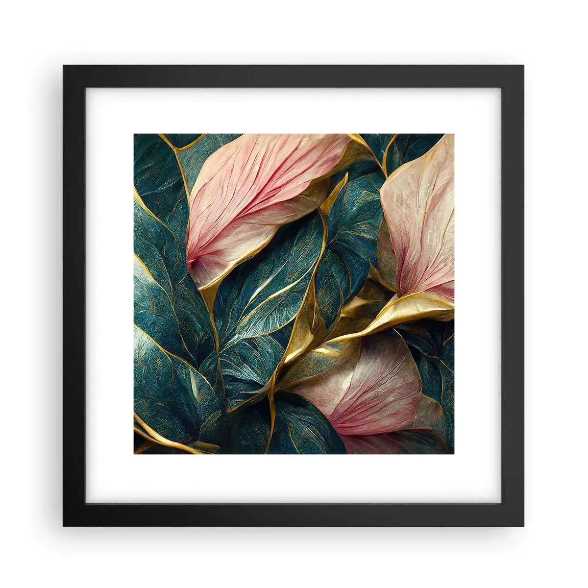 Poster in black frame - Natural Elegance and Style - 30x30 cm