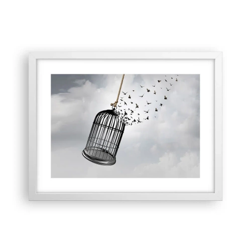 Poster in white frmae - Faith…Hope…Freedom! - 40x30 cm