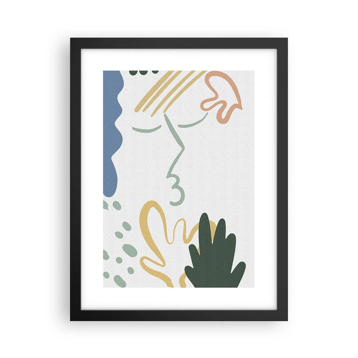 Poster in black frame - Kiss of Flowers - 30x40 cm