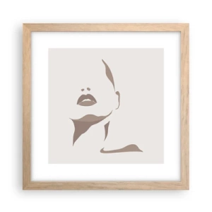 Poster in light oak frame - Created with Light and Shadow - 30x30 cm