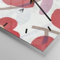 Clock face with lines