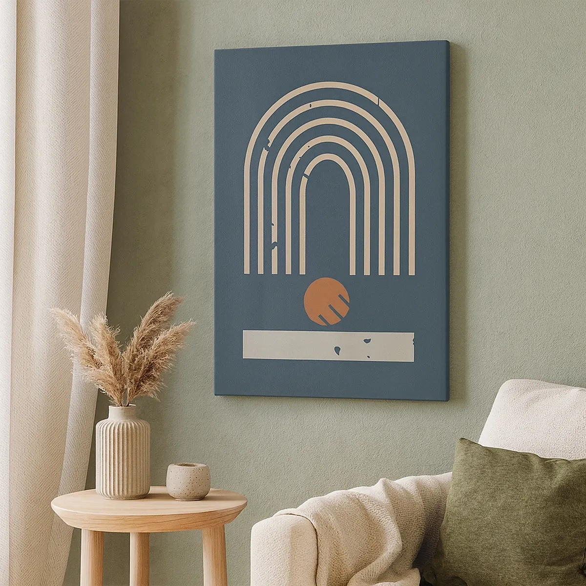 Canvas picture - Geometry on Navy Blue - 50x70 cm