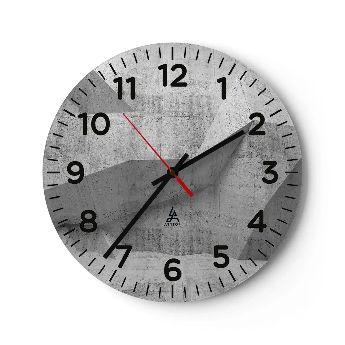 Wall clock - Clock on glass - Real Challenge - 30x30 cm