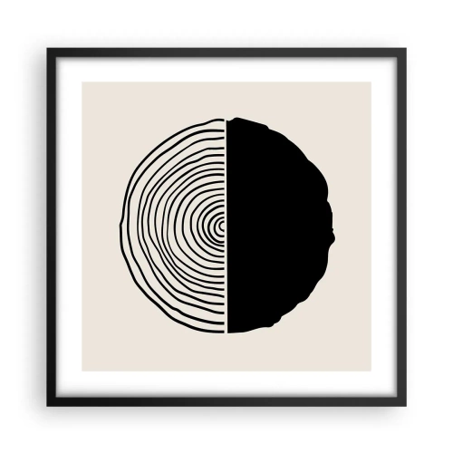 Poster in black frame - Half-half - 50x50 cm
