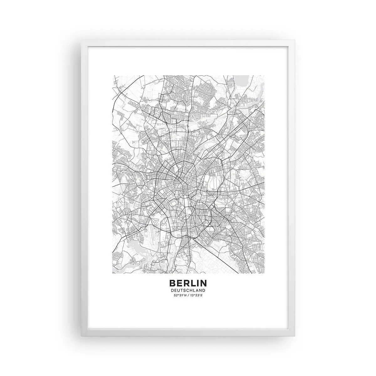Poster in white frmae - Flower of Berlin - 50x70 cm