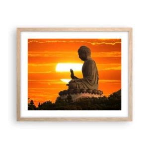 Poster in light oak frame - Facing the World - 50x40 cm