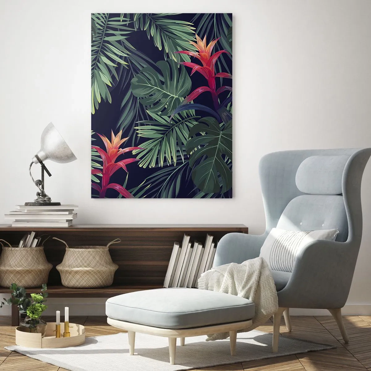 Glass picture - Burn in Green - 50x70 cm