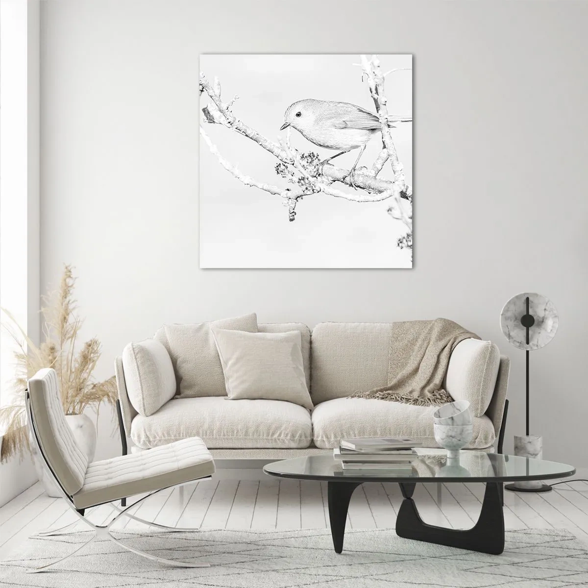 Glass picture - Winter Morning - 40x40 cm