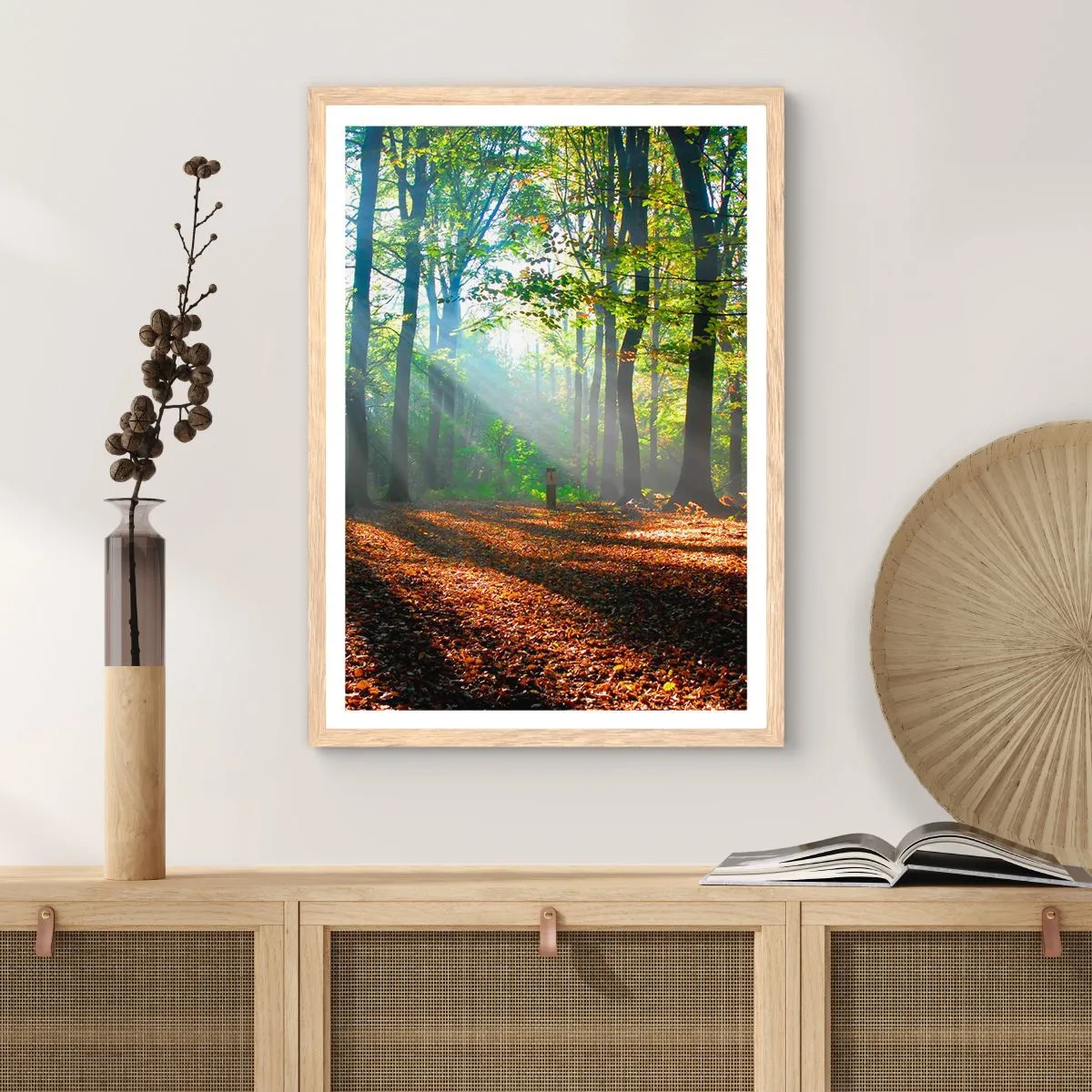 Poster in light oak frame - Highs And Lows - 50x70 cm