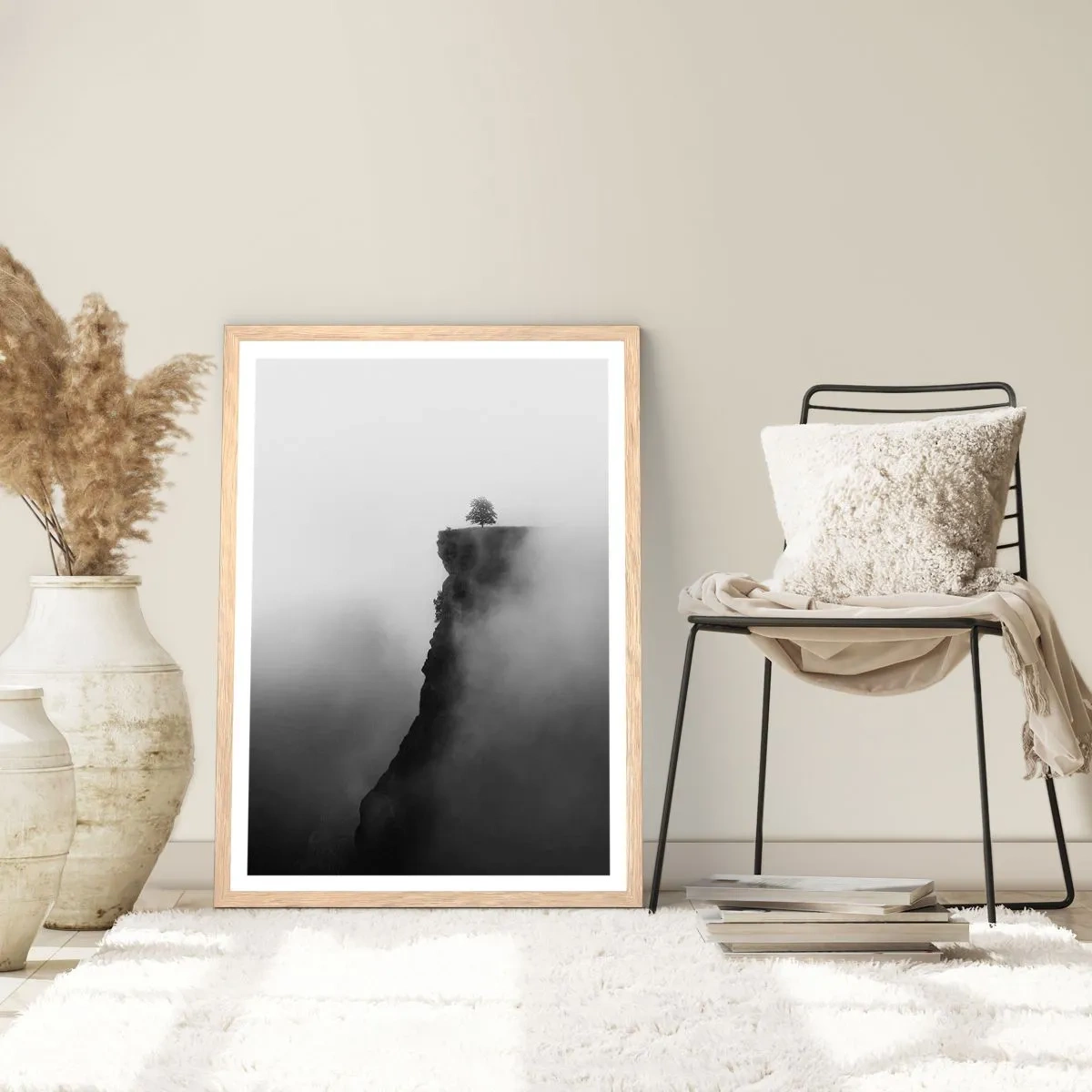 Poster in light oak frame - On the Edge of the World - 70x100 cm
