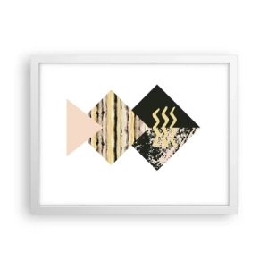 Poster in white frmae - Not So Straightforward - 40x30 cm