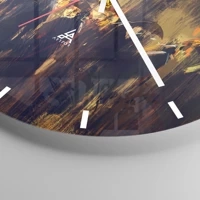 Clock face with lines