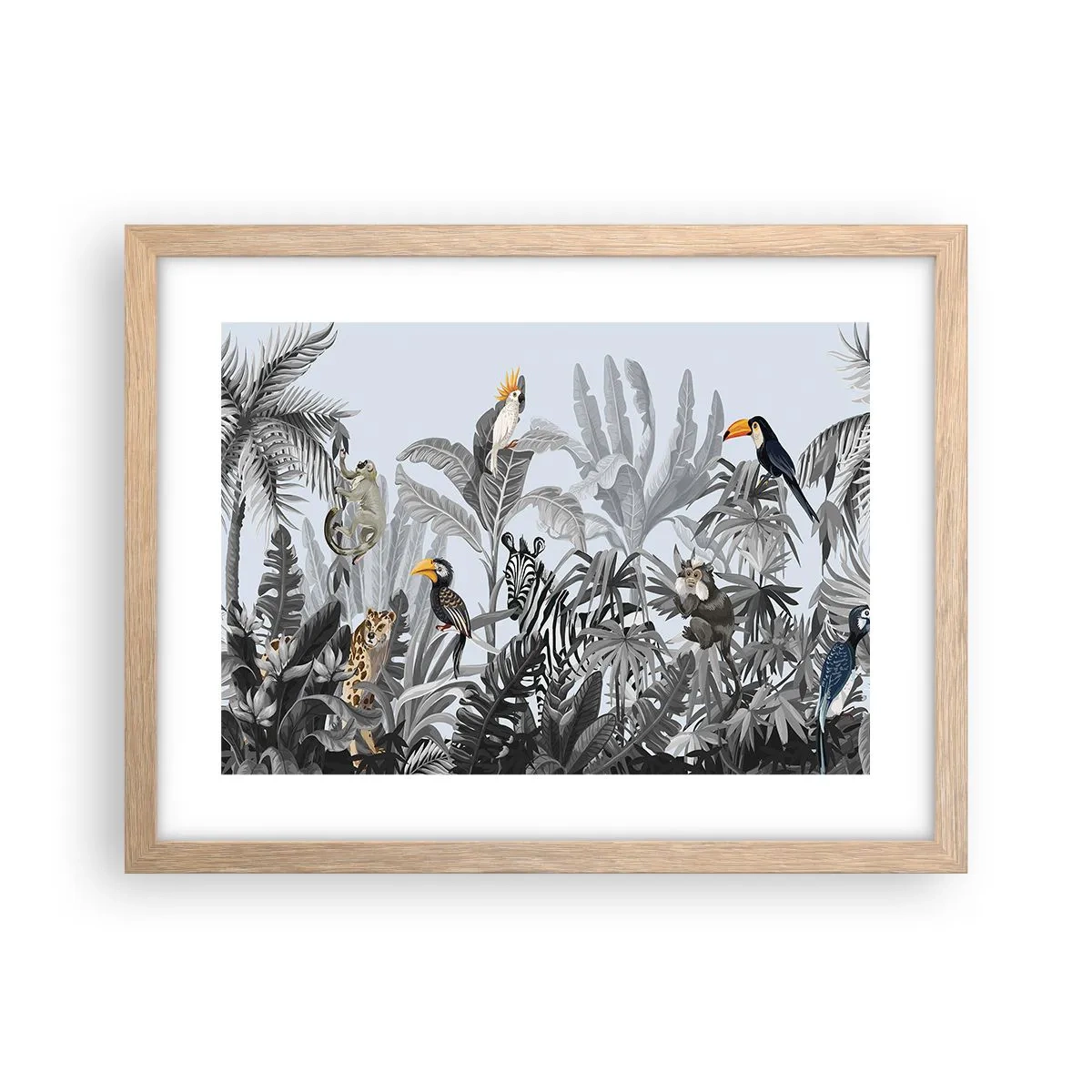Poster in light oak frame - African Fairy Tale - 40x30 cm