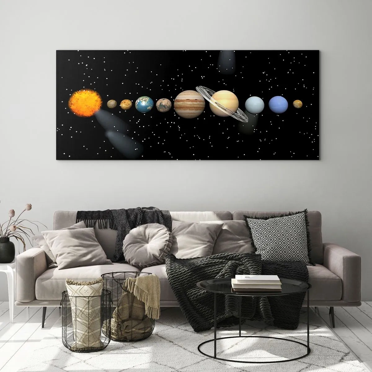 Glass picture - Planets are Revolving - 90x30 cm