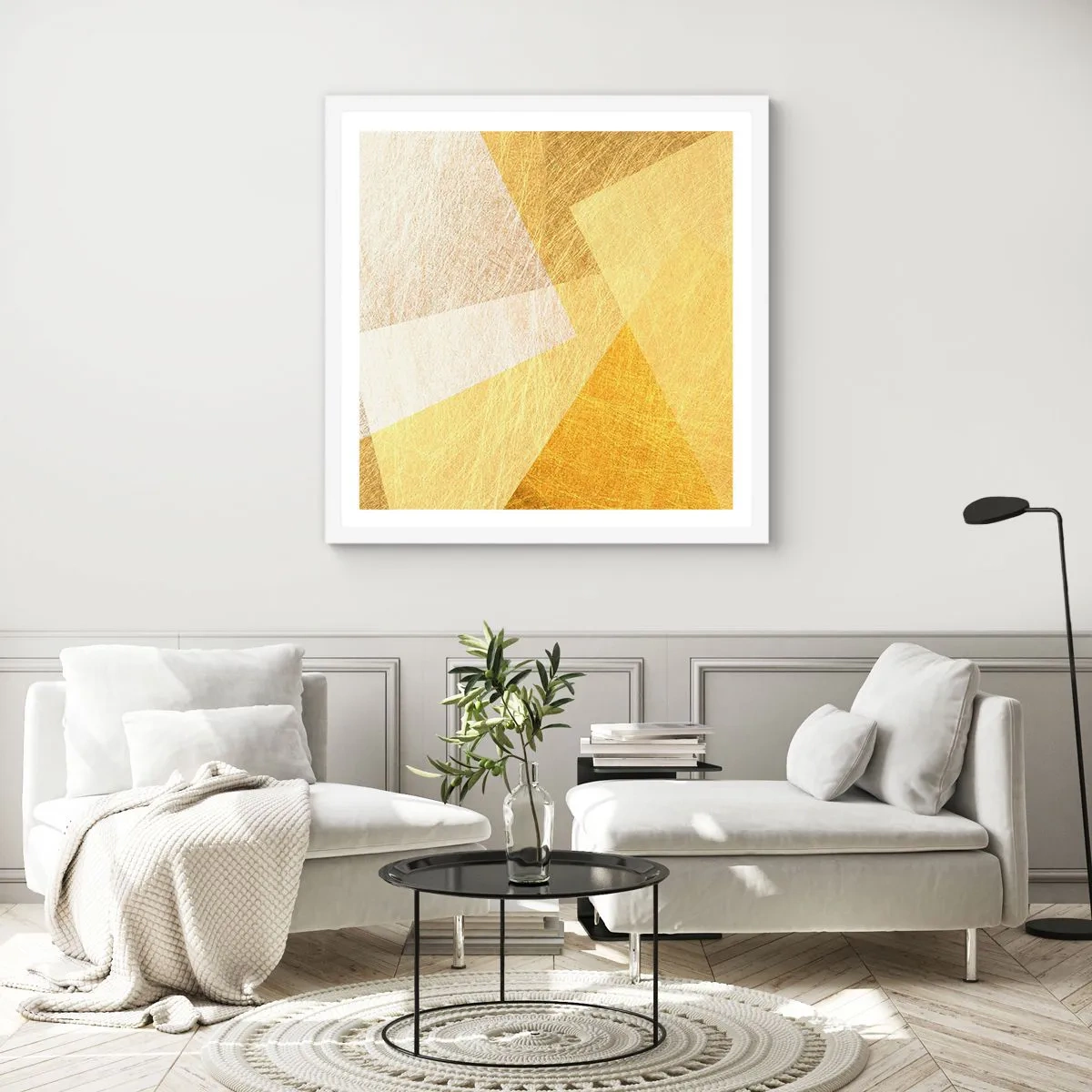 Poster in white frmae - Weather of Geometry - 40x40 cm