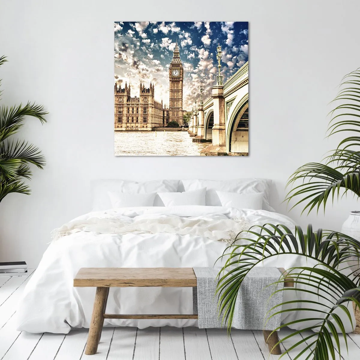 Canvas picture - Clouds over the Thames - 70x70 cm