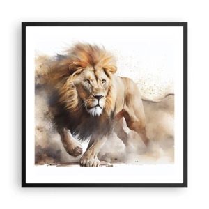 Poster in black frame - King is on the Move - 60x60 cm