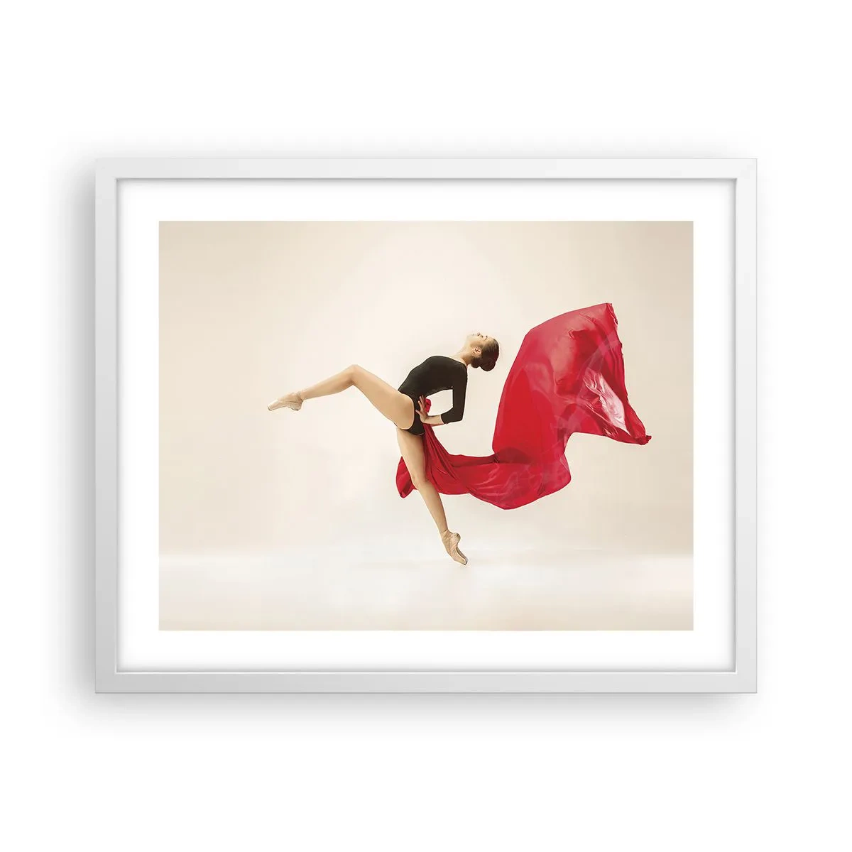 Poster in white frmae - Red and Black - 50x40 cm