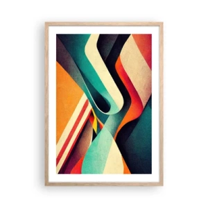 Poster in light oak frame - Intense Composition - 50x70 cm