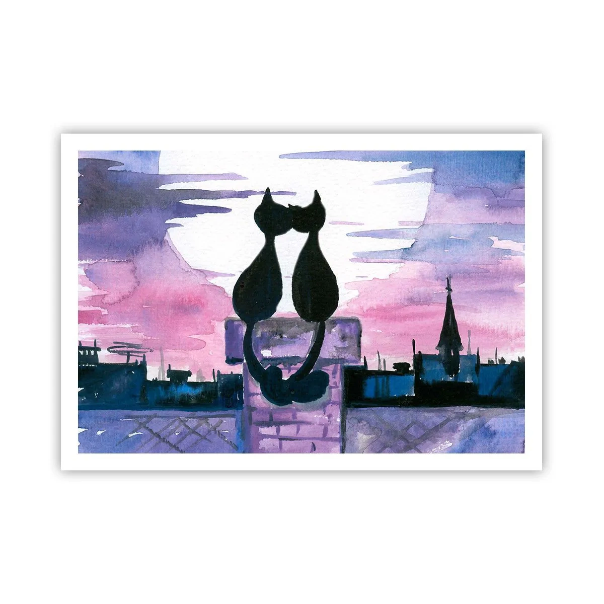 Poster - Rendezvous under the Moon - 100x70 cm