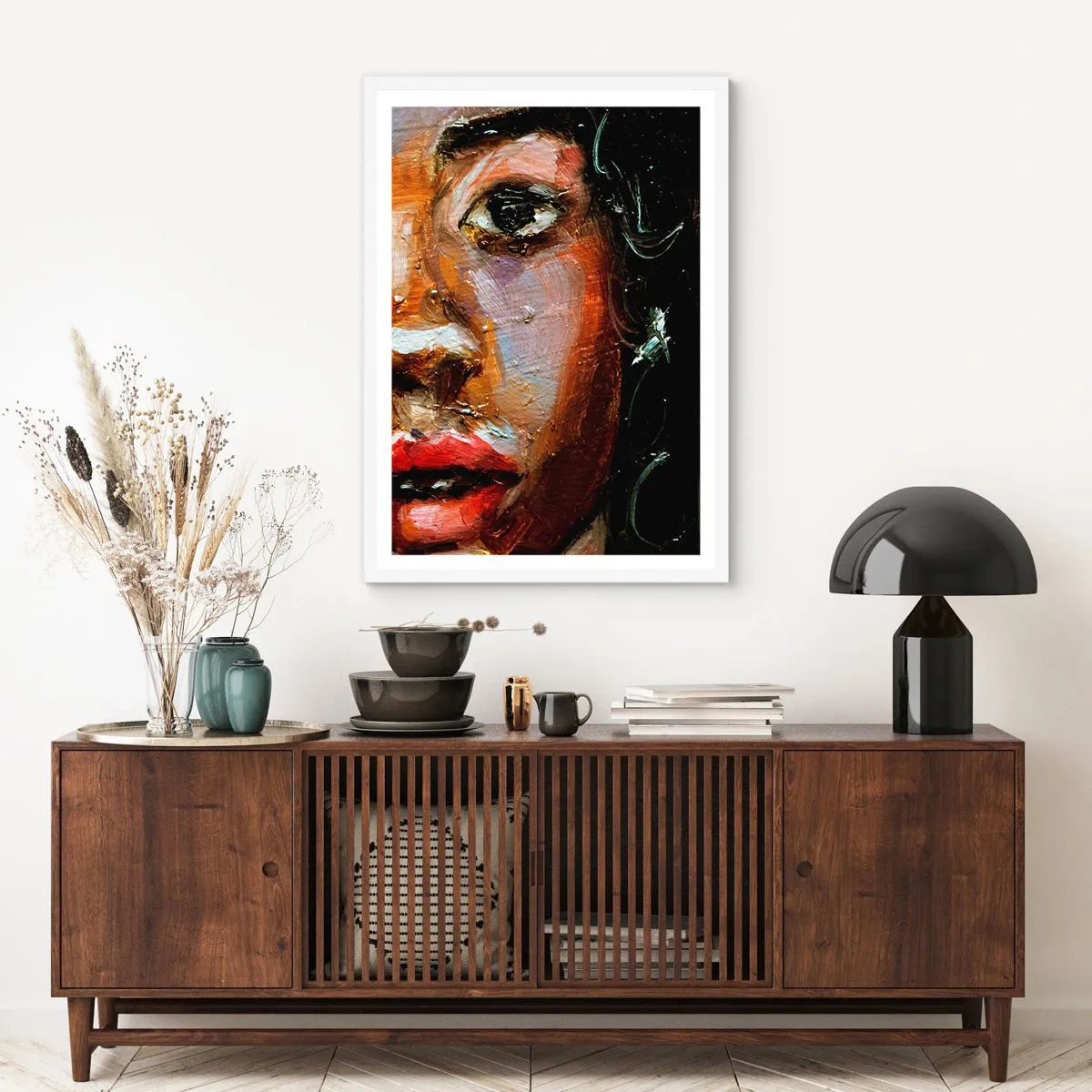 Poster in white frmae - Black and Shine - 50x70 cm