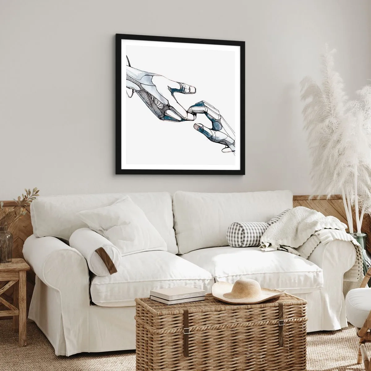 Poster in black frame - Good Gesture - 50x50 cm