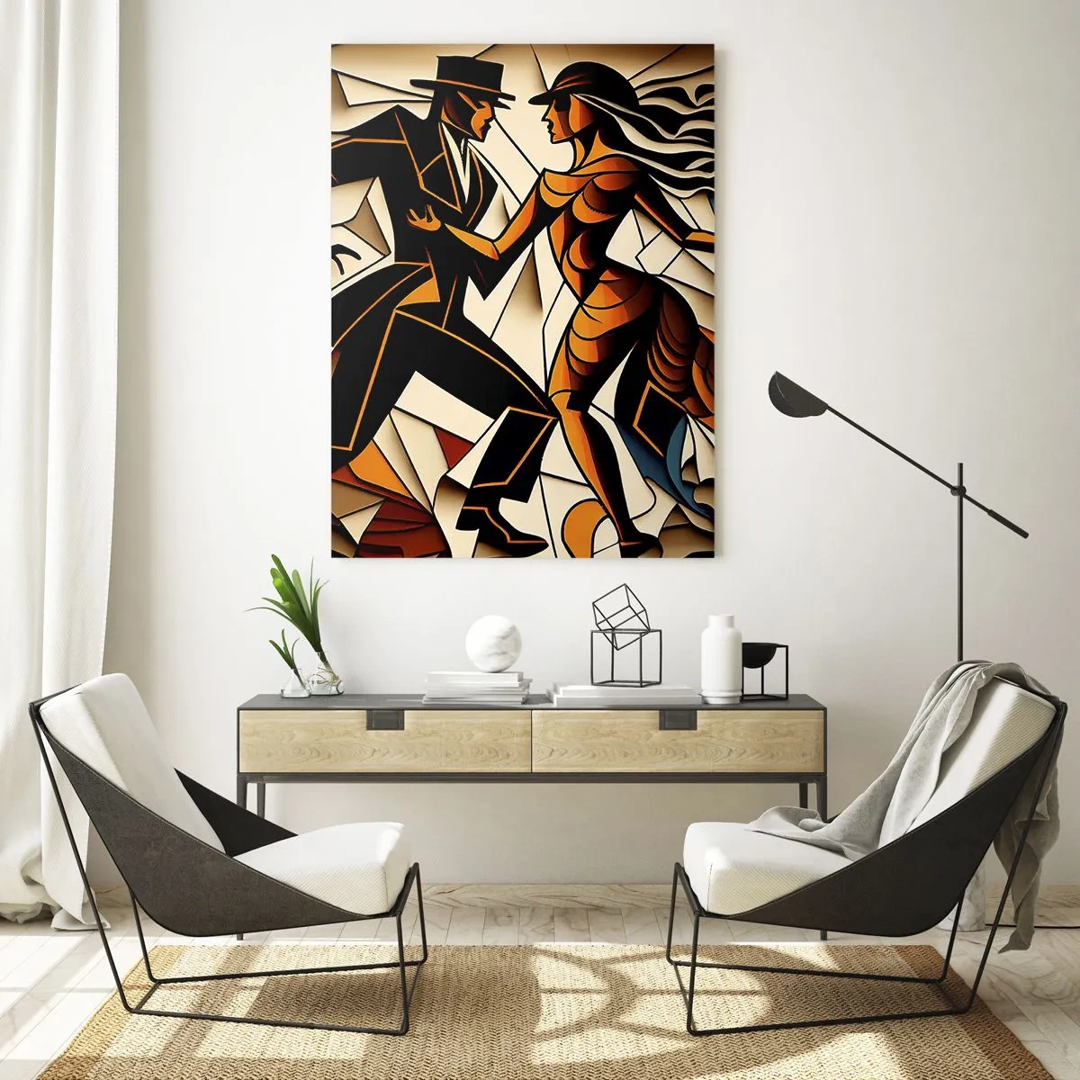 Glass picture - Dance of Passion  - 50x70 cm
