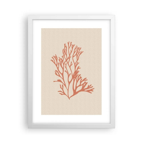 Poster in white frmae - Coral Filigree - 30x40 cm