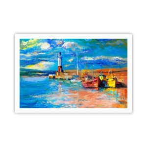 Poster - Afternoon in a Rainbow Bay - 91x61 cm