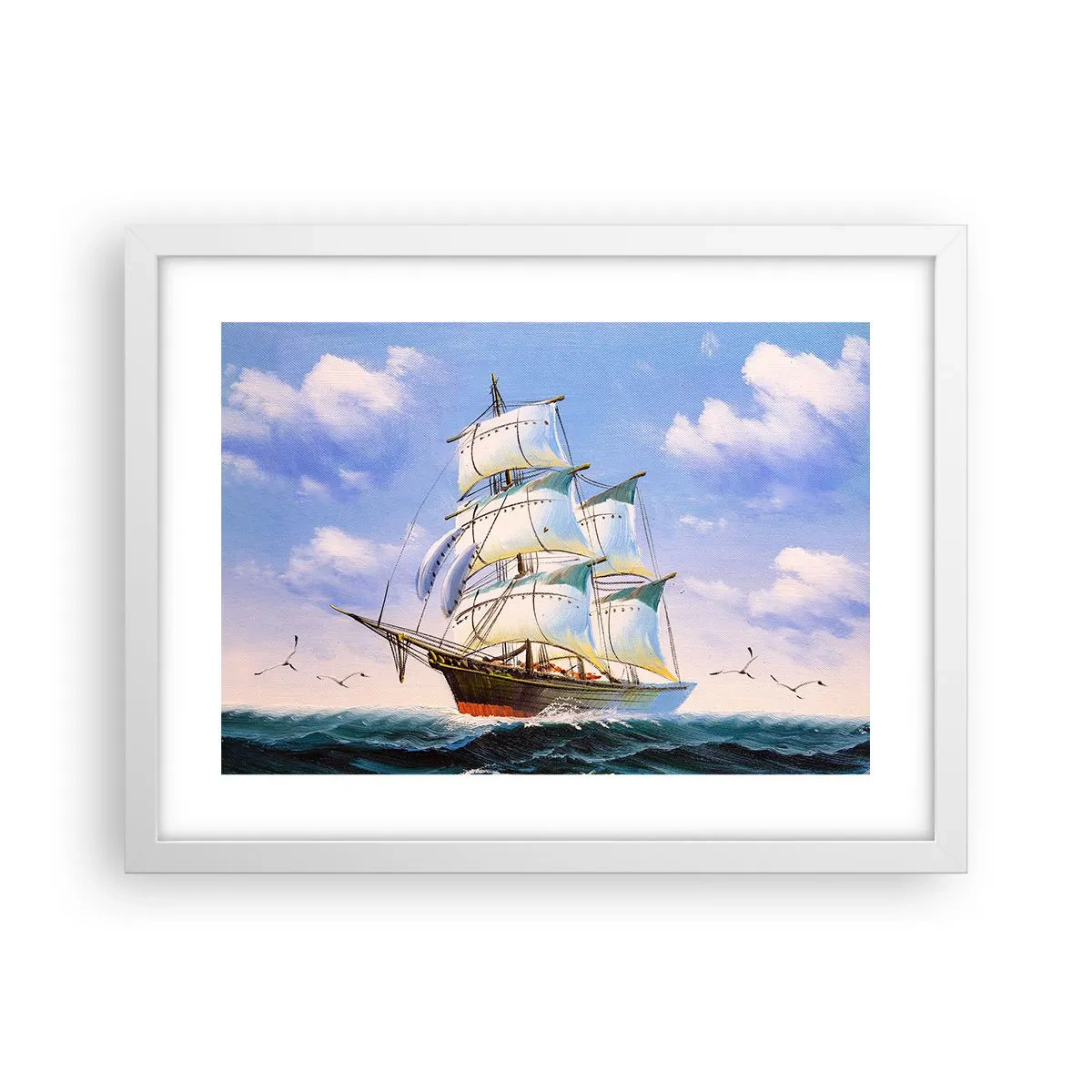 Poster in white frmae - Proudly with Wind - 40x30 cm